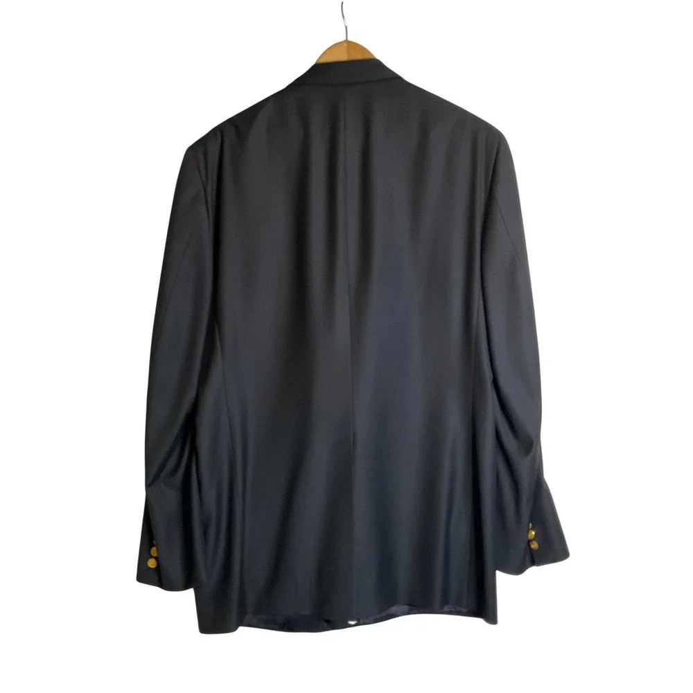 Vintage Loro Piana Brooks Brothers Blazer Sports Coat Wool Metal Button Classic